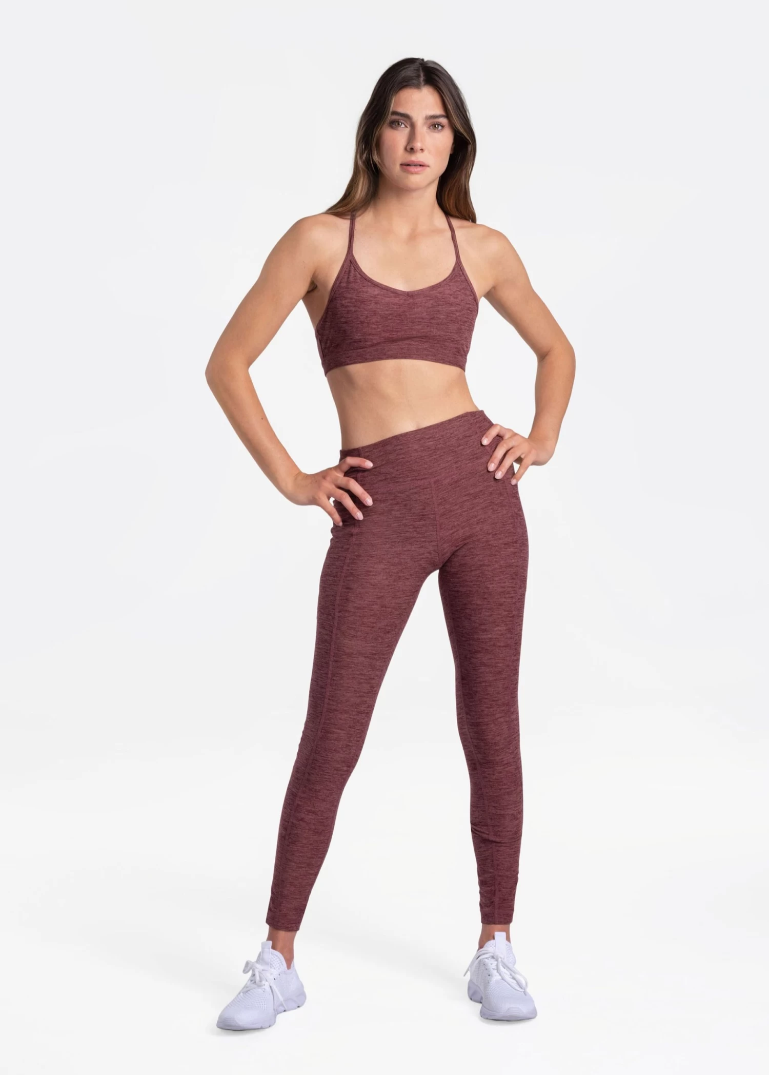 LOLE Half Moon Leggings - Plum Heather 1 LOLE Half Moon Leggings - Plum Heather
