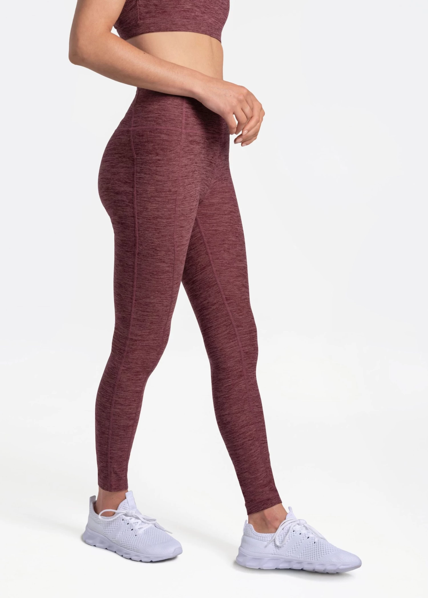 LOLE Half Moon Leggings - Plum Heather 4 LOLE Half Moon Leggings - Plum Heather - Image 4