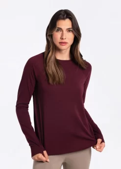 LOLE Performance Wool Long Sleeve - Plum