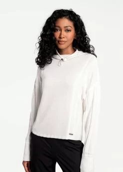 LOLE Vanier Funnel-neck Pullover Sweater - Gardenia