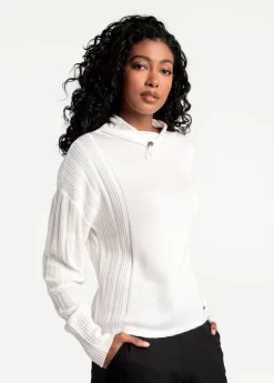 LOLE Vanier Funnel-neck Pullover Sweater - Gardenia -Urban Fit Shop LSW4289 W432 3 1900x scaled