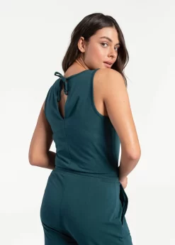LOLE Effortless Cotton Jumpsuit - Emerald -Urban Fit Shop LSW4307 V776 3 1900x scaled