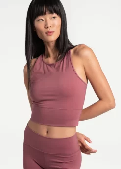 LOLE Comfort Stretch Crop Tank Top - Thistle -Urban Fit Shop LSW4311 P706 6 1900x scaled