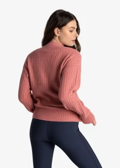 LOLE Camille V-Neck Sweater - Peony Heather -Urban Fit Shop LSW4354 K770 3 1900x scaled