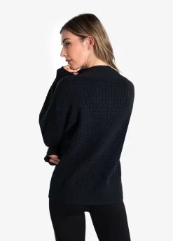 LOLE Camille V-Neck Sweater - Black Heather -Urban Fit Shop LSW4354 N134 3 1900x scaled