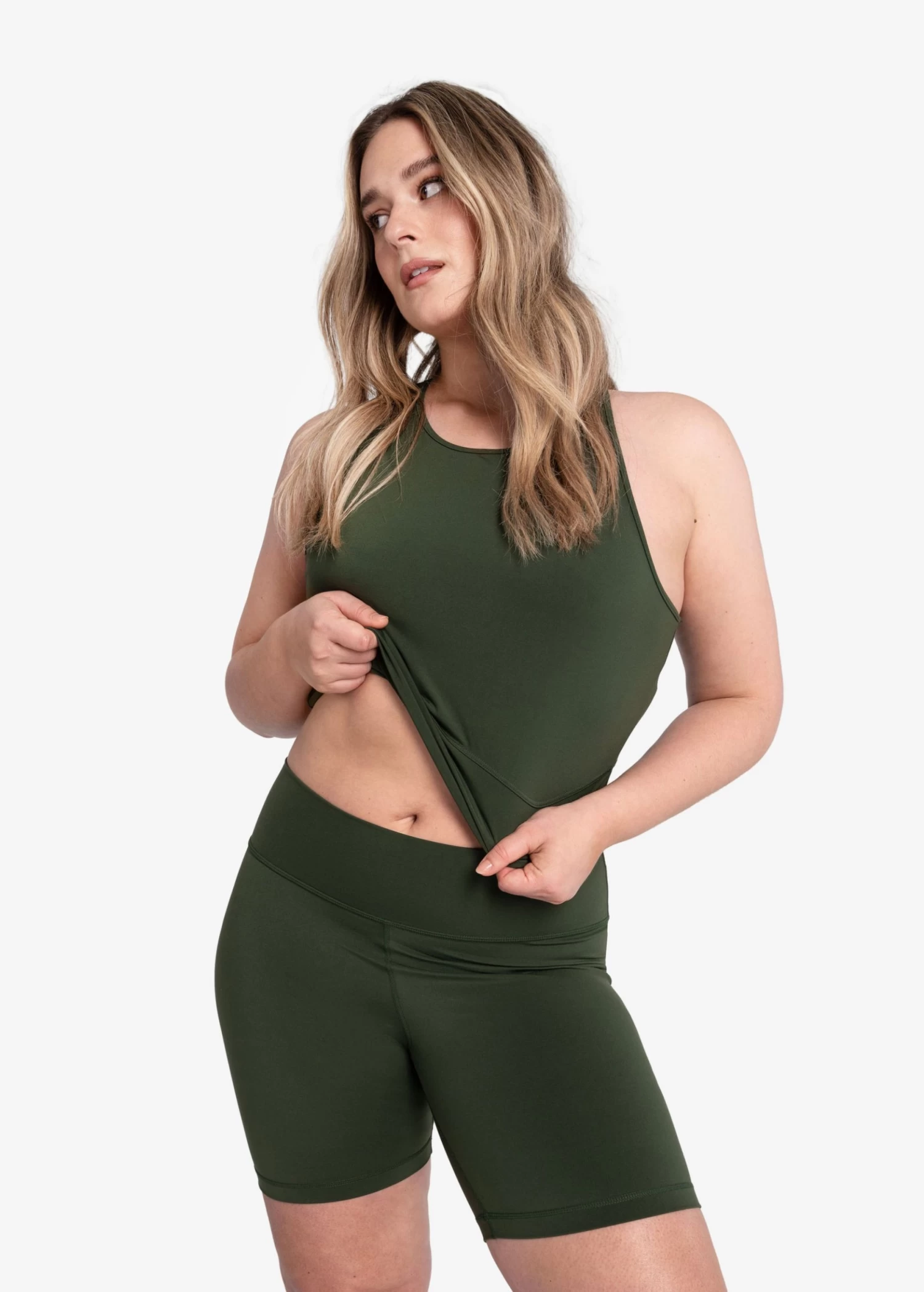 LOLE Comfort Stretch Biker Shorts - Kombu 7 LOLE Comfort Stretch Biker Shorts - Kombu - Image 7