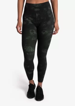 LOLE Comfort Stretch Ankle Leggings - Kombu Crushed Blooms