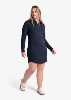 LOLE Traverse 1/2 Zip Dress - Outerspace Heather -Urban Fit Shop LSW4370 BB07 6 1900x scaled