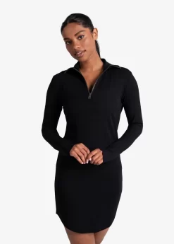 LOLE Traverse 1/2 Zip Dress - Black