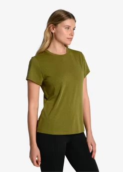 LOLE Performance Wool Moisture-wicking Short Sleeve - Tarragon