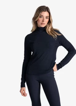 LOLE Traverse Turtle Neck Long Sleeve - Outerspace Heather