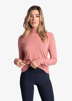 LOLE Traverse Turtle Neck Long Sleeve - Peony
