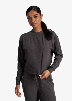 LOLE Om Tech Crew Neck Long Sleeve - Magnet Heather