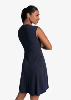 LOLE Traverse Short Sleeve Dress - Outerspace Heather -Urban Fit Shop LSW4414 BB07 5 1900x scaled