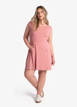 LOLE Traverse Short Sleeve Dress - Peony -Urban Fit Shop LSW4414 K135 3 1900x scaled