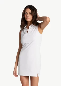LOLE Step Up Polo Dress - White