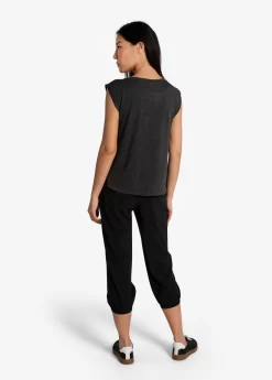 LOLE Elisia Short Sleeve Shirt - Black Heather -Urban Fit Shop LSW4498 N134 3 1900x scaled