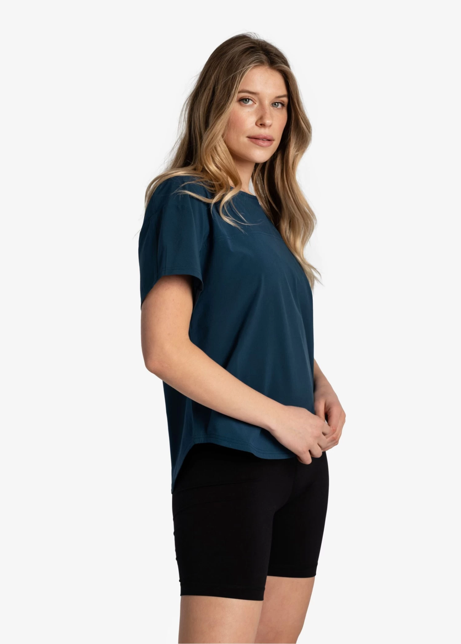 LOLE Olivie Short Sleeve Shirt - Fjord Blue 2 LOLE Olivie Short Sleeve Shirt - Fjord Blue - Image 2