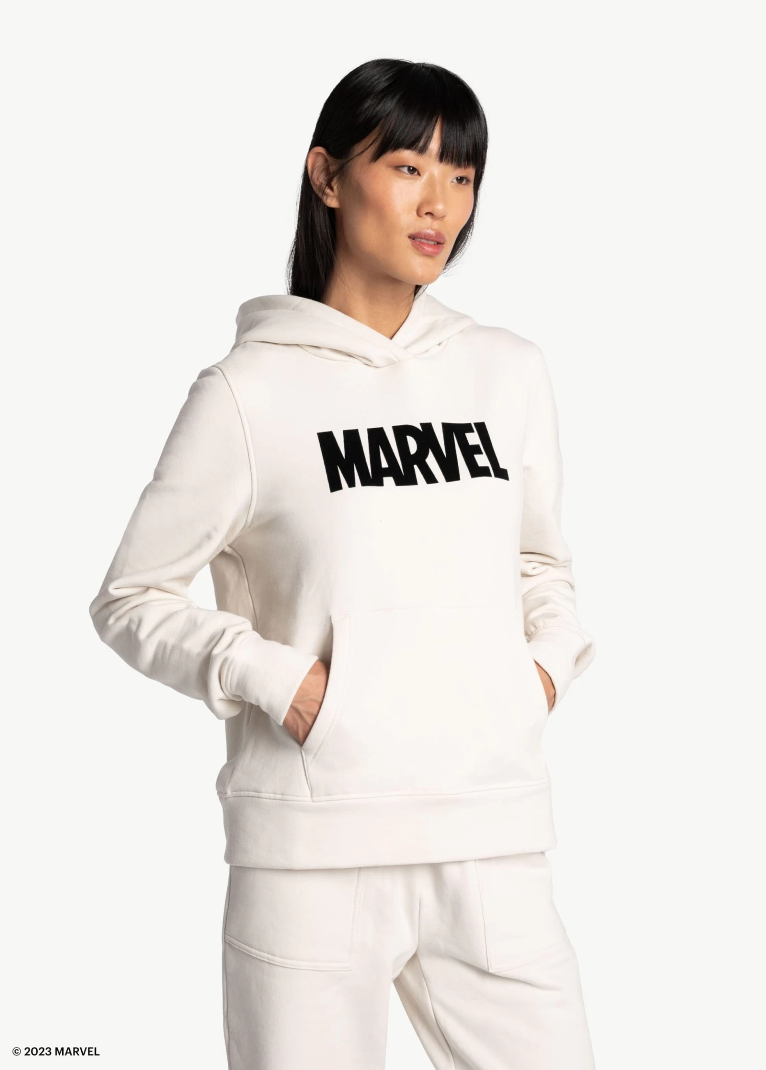LOLE Easy Fleece Hoodie - Marvel Cream Icone 3 LOLE Easy Fleece Hoodie - Marvel Cream Icone - Image 3