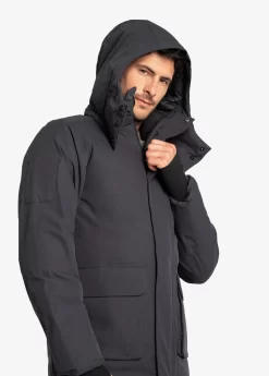 LOLE Elias Long Down Parka - Slate -Urban Fit Shop LUM0047 G889 6 1900x scaled