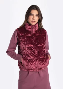 LOLE Rose Synth Down Vest - Plum -Urban Fit Shop LUW0853 P708 4 1900x scaled