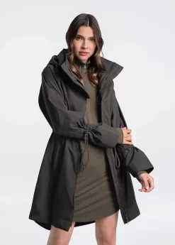LOLE Piper Oversized Rain Jacket - Olive