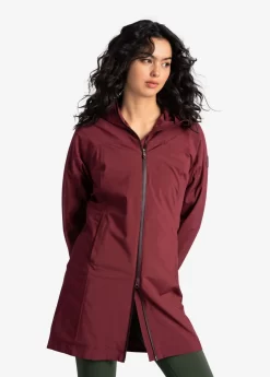 LOLE Element Long Rain Jacket - Port