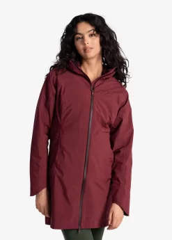 LOLE Element Long Rain Jacket - Port -Urban Fit Shop LUW0871 R422 3 1900x scaled