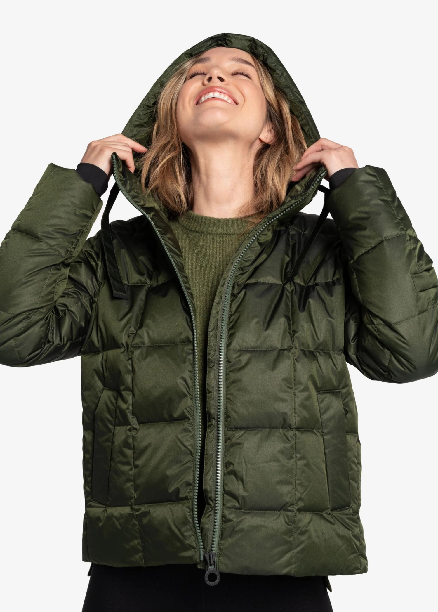 LOLE Puffy Shimmer Tech Winter Down Jacket - Kombu 2 LOLE Puffy Shimmer Tech Winter Down Jacket - Kombu - Image 2