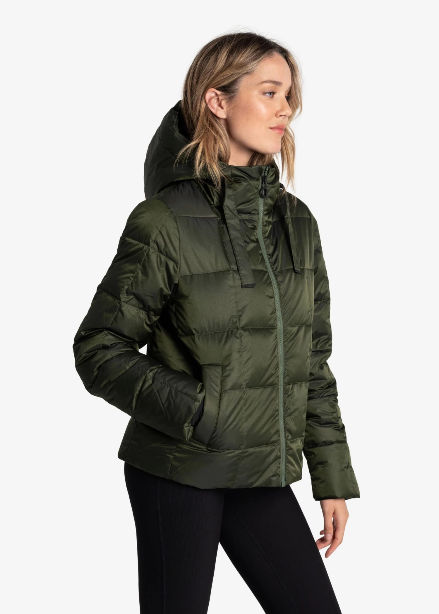 LOLE Puffy Shimmer Tech Winter Down Jacket - Kombu 3 LOLE Puffy Shimmer Tech Winter Down Jacket - Kombu - Image 3
